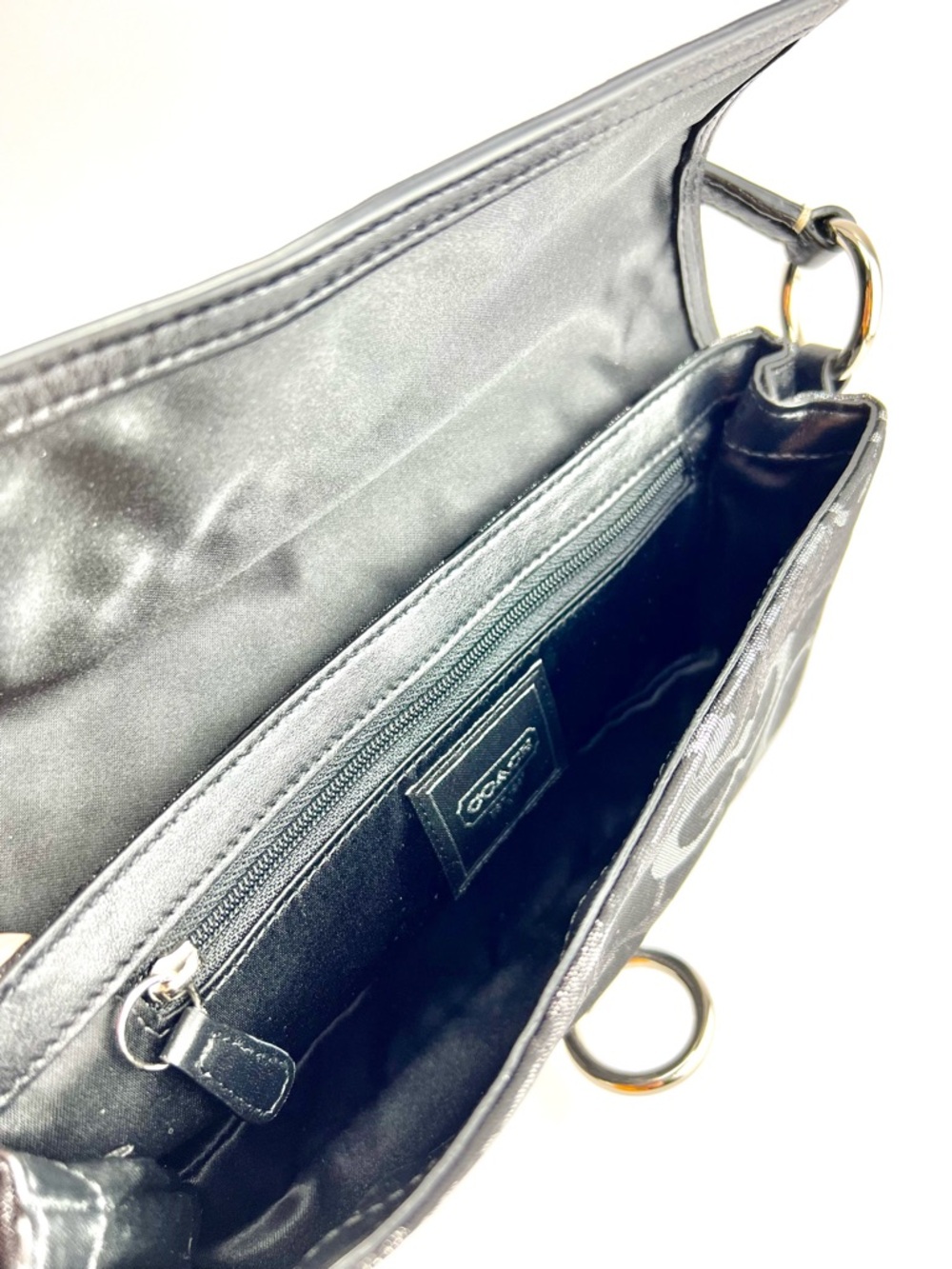 COACH Limited Edition Hampton Black/Silver Grey Shoulder Bag -Style 10455 - Picture 8 of 10